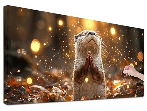 Diamond Painting Otter, 40x90 cm Diamond Painting Erwachsene Groß XXL, 5D Diamant Painting Bilder Tiere für Erwachsene Anfänger, Weihnachtsdeko Mosaikherstellung Bastelset, Wanddeko, Geschenke, G-61 Diamond Painting Otter, 40x90 cm Diamond Painting Erwachsene Groß XXL, 5D Diamant Painting Bilder Tiere für Erwachsene Anfänger, Weihnachtsdeko Mosaikherstellung Bastelset, Wanddeko, Geschenke, G-61 von Feionnug