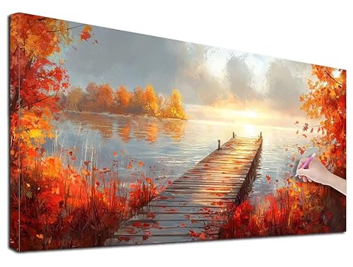 Diamond Painting Pier, 60x140 cm Diamond Painting Erwachsene Groß XXL, 5D Diamant Painting Bilder Landschaft für Erwachsene Anfänger, Weihnachtsdeko Mosaikherstellung Bastelset für Wanddeko, F-79 Diamond Painting Pier, 60x140 cm Diamond Painting Erwachsene Groß XXL, 5D Diamant Painting Bilder Landschaft für Erwachsene Anfänger, Weihnachtsdeko Mosaikherstellung Bastelset für Wanddeko, F-79 von Feionnug