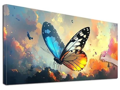 Diamond Painting XXL 40x90 cm Diamond Painting Schmetterling für Erwachsene, DIY Eckige Vollbohrer Farbe Diamond-Painting Set, Mosaikherstellung Bastelset Erwachsene, Diamant Malerei für Wanddeko F-98 Diamond Painting XXL 40x90 cm Diamond Painting Schmetterling für Erwachsene, DIY Eckige Vollbohrer Farbe Diamond-Painting Set, Mosaikherstellung Bastelset Erwachsene, Diamant Malerei für Wanddeko F-98 von Feionnug