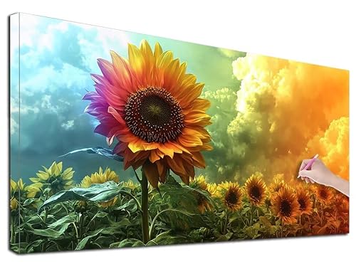 Diamond Painting XXL 40x90 cm Diamond Painting SonnenBlumen für Erwachsene, DIY Eckige Vollbohrer Blumen Diamond-Painting Set, Mosaikherstellung Bastelset Erwachsene, Diamant Malerei für Wanddeko G-54 Diamond Painting XXL 40x90 cm Diamond Painting SonnenBlumen für Erwachsene, DIY Eckige Vollbohrer Blumen Diamond-Painting Set, Mosaikherstellung Bastelset Erwachsene, Diamant Malerei für Wanddeko G-54 von Feionnug