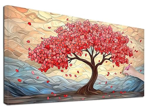 Diamond Painting XXL 50x110 cm Diamond Painting Baum für Erwachsene, DIY Eckige Vollbohrer Landschaft Diamond-Painting Set, Mosaikherstellung Bastelset Erwachsene, Diamant Malerei für Wanddeko, F-80 Diamond Painting XXL 50x110 cm Diamond Painting Baum für Erwachsene, DIY Eckige Vollbohrer Landschaft Diamond-Painting Set, Mosaikherstellung Bastelset Erwachsene, Diamant Malerei für Wanddeko, F-80 von Feionnug