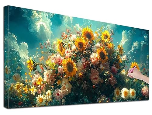 Diamond Painting XXL 50x110 cm Diamond Painting Blumen für Erwachsene, DIY Eckige Vollbohrer Fantasy Diamond-Painting Set, Mosaikherstellung Bastelset Erwachsene, Diamant Malerei für Wanddeko, K-14 Diamond Painting XXL 50x110 cm Diamond Painting Blumen für Erwachsene, DIY Eckige Vollbohrer Fantasy Diamond-Painting Set, Mosaikherstellung Bastelset Erwachsene, Diamant Malerei für Wanddeko, K-14 von Feionnug