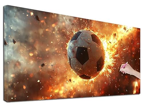 Diamond Painting XXL 50x110 cm Diamond Painting Fußball für Erwachsene, DIY Eckige Vollbohrer Sport Diamond-Painting Set, Mosaikherstellung Bastelset Erwachsene, Diamant Malerei für Wanddeko, G-10 Diamond Painting XXL 50x110 cm Diamond Painting Fußball für Erwachsene, DIY Eckige Vollbohrer Sport Diamond-Painting Set, Mosaikherstellung Bastelset Erwachsene, Diamant Malerei für Wanddeko, G-10 von Feionnug