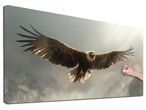 Diamond Painting XXL 60x140 cm Diamond Painting Adler für Erwachsene, DIY Eckige Vollbohrer Tiere Diamond-Painting Set, Mosaikherstellung Bastelset Erwachsene, Diamant Kunst Malerei für Wanddeko, G-12 Diamond Painting XXL 60x140 cm Diamond Painting Adler für Erwachsene, DIY Eckige Vollbohrer Tiere Diamond-Painting Set, Mosaikherstellung Bastelset Erwachsene, Diamant Kunst Malerei für Wanddeko, G-12 von Feionnug
