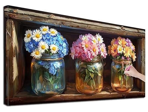 Diamond Painting XXL 60x140 cm Diamond Painting Blumen für Erwachsene, DIY Eckige Vollbohrer Retro Diamond-Painting Set, Mosaikherstellung Bastelset Erwachsene, Diamant Malerei für Wanddeko, G-04 Diamond Painting XXL 60x140 cm Diamond Painting Blumen für Erwachsene, DIY Eckige Vollbohrer Retro Diamond-Painting Set, Mosaikherstellung Bastelset Erwachsene, Diamant Malerei für Wanddeko, G-04 von Feionnug