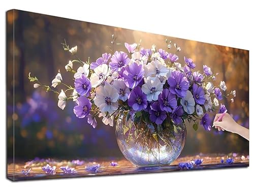 Diamond Painting XXL 60x140 cm Diamond Painting Blumen für Erwachsene, DIY Eckige Vollbohrer Vase Diamond-Painting Set, Mosaikherstellung Bastelset Erwachsene, Diamant Kunst Malerei für Wanddeko, F-96 Diamond Painting XXL 60x140 cm Diamond Painting Blumen für Erwachsene, DIY Eckige Vollbohrer Vase Diamond-Painting Set, Mosaikherstellung Bastelset Erwachsene, Diamant Kunst Malerei für Wanddeko, F-96 von Feionnug