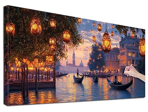 Diamond Painting XXL 60x140 cm Diamond Painting Venedig für Erwachsene, DIY Eckige Vollbohrer Stadt Diamond-Painting Set, Mosaikherstellung Bastelset Erwachsene, Diamant Malerei für Wanddeko, F-78 Diamond Painting XXL 60x140 cm Diamond Painting Venedig für Erwachsene, DIY Eckige Vollbohrer Stadt Diamond-Painting Set, Mosaikherstellung Bastelset Erwachsene, Diamant Malerei für Wanddeko, F-78 von Feionnug