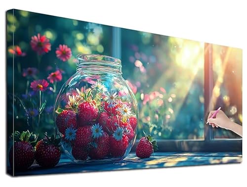Diamond Painting XXL 80x180 cm Diamond Painting Erdbeere für Erwachsene, DIY Eckige Vollbohrer Obst Diamond-Painting Set, Mosaikherstellung Bastelset Erwachsene, Diamant Malerei für Wanddeko, H-18 Diamond Painting XXL 80x180 cm Diamond Painting Erdbeere für Erwachsene, DIY Eckige Vollbohrer Obst Diamond-Painting Set, Mosaikherstellung Bastelset Erwachsene, Diamant Malerei für Wanddeko, H-18 von Feionnug