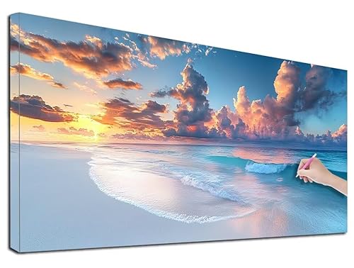 Diamond Painting XXL 80x180 cm Diamond Painting Meer für Erwachsene, DIY Eckige Vollbohrer Landschaft Diamond-Painting Set, Mosaikherstellung Bastelset Erwachsene, Diamant Malerei für Wanddeko, F-86 Diamond Painting XXL 80x180 cm Diamond Painting Meer für Erwachsene, DIY Eckige Vollbohrer Landschaft Diamond-Painting Set, Mosaikherstellung Bastelset Erwachsene, Diamant Malerei für Wanddeko, F-86 von Feionnug