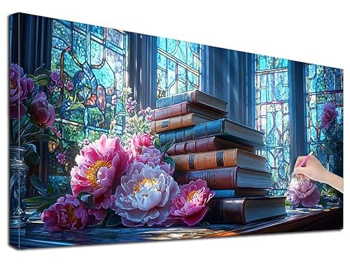 Diamond Painting XXL 80x180 cm Diamond Painting Pfingstrose für Erwachsene, DIY Eckige Vollbohrer Blumen Diamond-Painting Set, Mosaikherstellung Bastelset Erwachsene, Diamant Malerei für Wanddeko F-74 Diamond Painting XXL 80x180 cm Diamond Painting Pfingstrose für Erwachsene, DIY Eckige Vollbohrer Blumen Diamond-Painting Set, Mosaikherstellung Bastelset Erwachsene, Diamant Malerei für Wanddeko F-74 von Feionnug