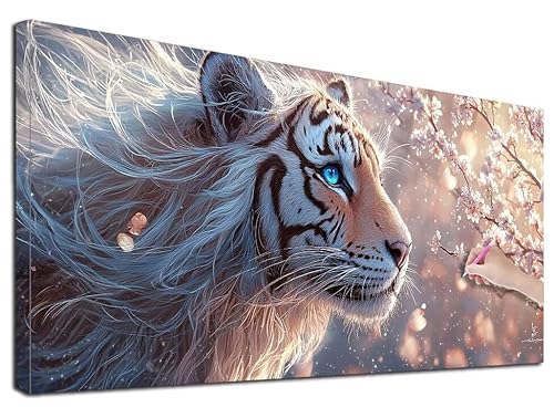 Diamond Painting XXL 80x180 cm Diamond Painting Tiger für Erwachsene, DIY Eckige Vollbohrer Kirschblüten Diamond-Painting Set, Mosaikherstellung Bastelset Erwachsene, Diamant Malerei für Wanddeko G-62 Diamond Painting XXL 80x180 cm Diamond Painting Tiger für Erwachsene, DIY Eckige Vollbohrer Kirschblüten Diamond-Painting Set, Mosaikherstellung Bastelset Erwachsene, Diamant Malerei für Wanddeko G-62 von Feionnug