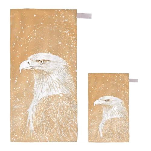 Strandtuch Adler Strandtuch XXL 90x180cm/35x70cm, 2er Set Mikrofaser Handtuch Groß Saunahandtuch, Schnell Trocknend Stranddecke Sandfrei, Badetuch Leicht für Fitness Sporthandtuch Reisehandtuch B-60 Strandtuch Adler Strandtuch XXL 90x180cm/35x70cm, 2er Set Mikrofaser Handtuch Groß Saunahandtuch, Schnell Trocknend Stranddecke Sandfrei, Badetuch Leicht für Fitness Sporthandtuch Reisehandtuch B-60 von Feionnug