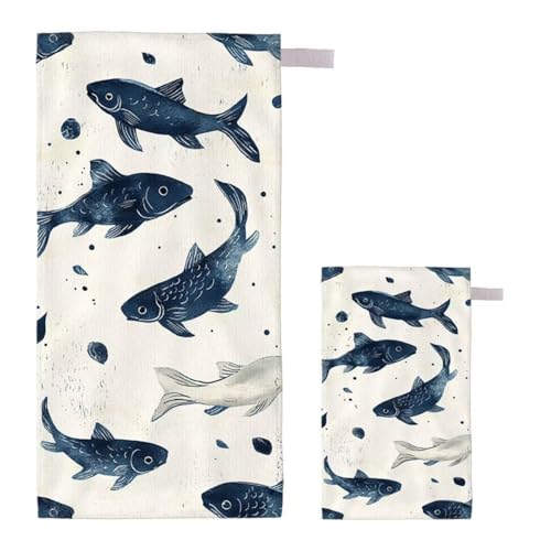 Strandtuch XXL 220x100cm/35x70cm 2er Set Mikrofaser Strandtuch, Schnelltrocknend Strandliege Kompakt Sandfrei Saunahandtuch mit Tasche, Mikrofaser Handtuch für Strand Reise Urlaub (Beige) H-47 von Feionnug