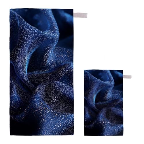 Strandtuch XXL 220x100cm/35x70cm 2er Set Mikrofaser Strandtuch, Schnelltrocknend Strandliege Kompakt Sandfrei Saunahandtuch mit Tasche, Mikrofaser Handtuch für Strand Reise Urlaub (Schwarz) H-75 von Feionnug