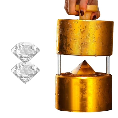 Feiphla Eisballpresse, Eisballmaschine, Kugel-Eisformen Zum KüHlen Von Cocktails Und Whisky, Stromlos, WäRmeleitend, FüR Bars Und Restaurants Diamond-70mm von Feiphla