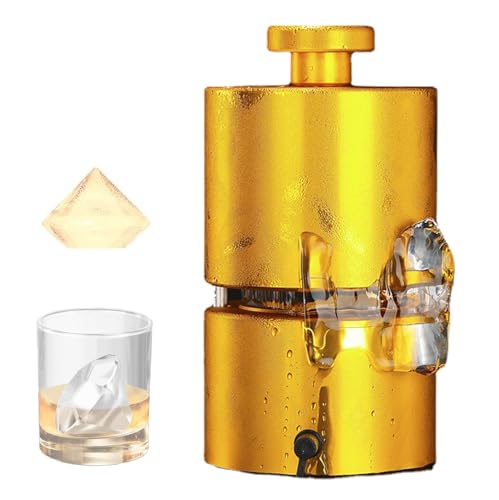 Feiphla EiswüRfelbereiter EiswüRfelformen Satz,EiswüRfelform Eiskugelform Mit Eiszange, Alu StrapazierfäHige EiswüRfelformen EiswüRfelbehäLter Whisky Americano, Saft Diamond-55mm von Feiphla