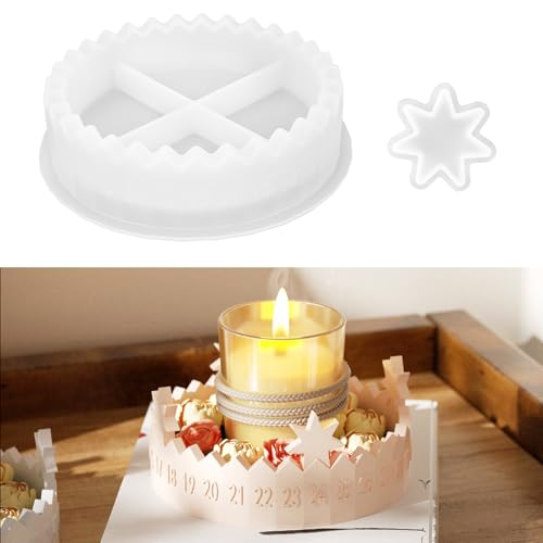 Silikonform Weihnachten,3D Stern adventskalender Silikonform,Countdown zum Advent Dekorationen,Glücksstern-Kerzenhalter Gießform mit Zahlen für DIY Gips Kerzen Weihnachtsdekorationen Silikonform Weihnachten,3D Stern adventskalender Silikonform,Countdown zum Advent Dekorationen,Glücksstern-Kerzenhalter Gießform mit Zahlen für DIY Gips Kerzen Weihnachtsdekorationen von Feirdhoo