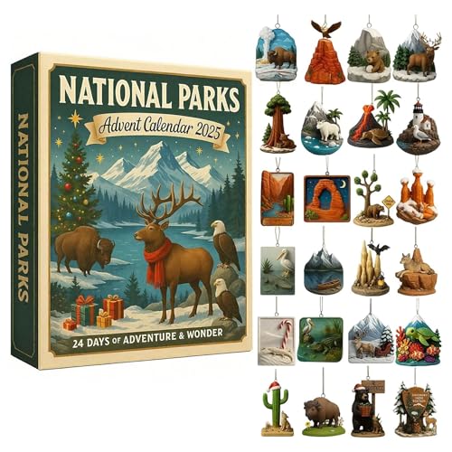 Adventskalender Weihnachten Nationalparks Adventskalender 2025 24 Tage Countdown-Kalender mit 24 und Countdown-Überraschung für und Naturliebhaber Adventskalender Weihnachten Nationalparks Adventskalender 2025 24 Tage Countdown-Kalender mit 24 und Countdown-Überraschung für und Naturliebhaber von Feizikaw