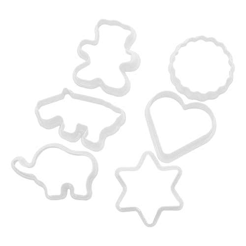 Backform New 6pcs Cookie Cake Baking Utensils Food Grade PP Shape Pineapple DIY Handmade Rice (White, 10x10x2cm) von Feizikaw