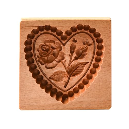 Backform Obstboden Keksformen Rose Keksstempel Prägeformen Handwerk Dekorieren Backwerkzeug (H, One Size) von Feizikaw