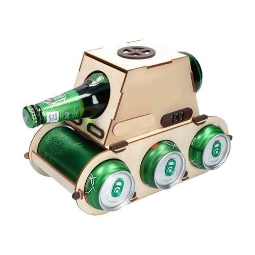 Bierfest Holzerne Panzermodell 3D-Puzzle & Weinregal DIY – Einzigartig für Erwachsene & Jugendliche, Heimbar-Dekoration für die Home Bar von Feizikaw