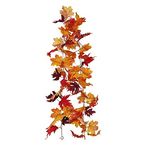 Blumen Basteln Lebensechte -Ahornblatt-Girlande, leicht hängende Herbstblätter, Ranke, künstliche -Girlande, Thanksgiving-Dekoration für Zuhause, Hochzeit, Party, Weihnachten, 5,8 (Orange, One Size) Blumen Basteln Lebensechte -Ahornblatt-Girlande, leicht hängende Herbstblätter, Ranke, künstliche -Girlande, Thanksgiving-Dekoration für Zuhause, Hochzeit, Party, Weihnachten, 5,8 (Orange, One Size) von Feizikaw