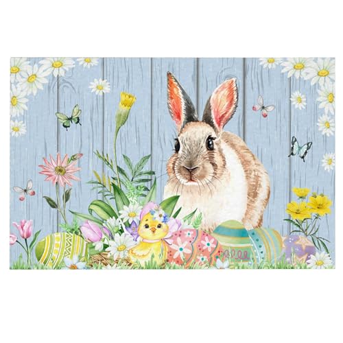 Bad Teppich rutschfest Waschbar Neue heiße Ostern Fußmatten Home Entry Matten Urlaub dekorative Tür Matten Teppich 5 (B, 75x45CM) von Feizikaw