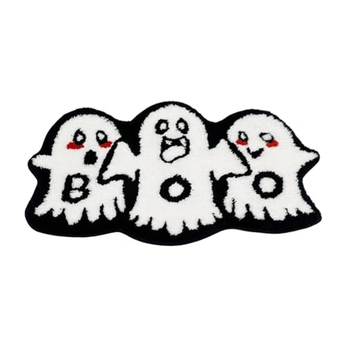 Feizikaw Badezimmer Badezimmermatte Kürbis Badezimmerteppich Rutschfester und seltsamer Badezimmerteppich Geeignet für Halloween-Heimdekoration (A, One Size) von Feizikaw