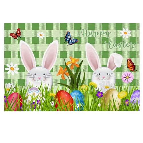 Badezimmer Heißer Ostern Fußmatten Hause Eintrag Matten Urlaub Dekorative Tür Matten Teppich Zwei (D, 80x50CM) von Feizikaw