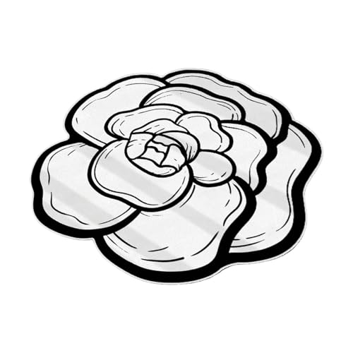 Feizikaw Flauschiger Teppich Kieselgel-Teppich für Wohnzimmer, Schlafzimmer, Flur, Kieselgurmatte mit einzigartigem Rosendesign, weicher, bequemer Boden (B, B) von Feizikaw