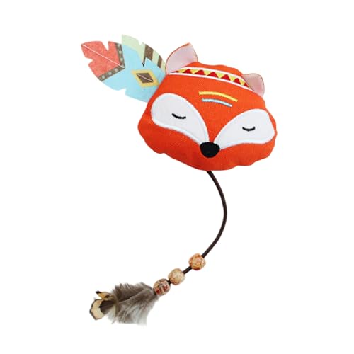 Feizikaw Hund Kauspielzeug Indoor Cat Chew Zahnen für interaktive Cartoon-Design weiches, langlebiges Material für (A, 27x15cm) von Feizikaw
