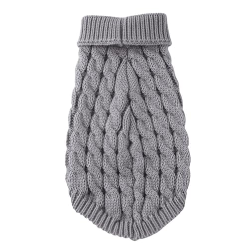 Feizikaw Hundekleidung Kleine Hunde Stock Show - Bein- und Gelenkwärmer für Haustiere - Winter - warme Knieschoner für Haustiergelenke - atmungsaktiv - weich - bequem - Strickwaren (Grey, S) von Feizikaw