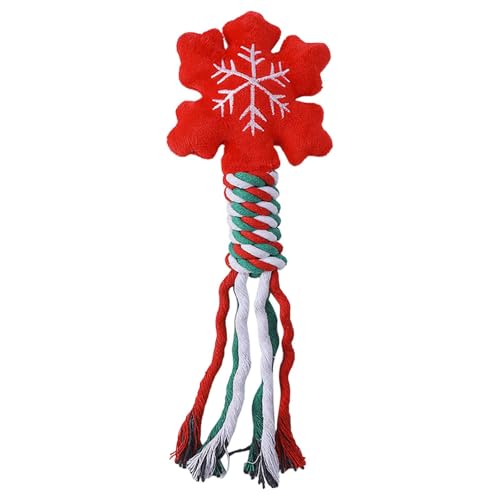 Feizikaw Kauspielzeug Welpe Hundespielzeug Seil mit Weihnachtsmotiv Seilkörper für Welpen, Kauspielzeug für Welpen, interaktives (B, One Size) von Feizikaw