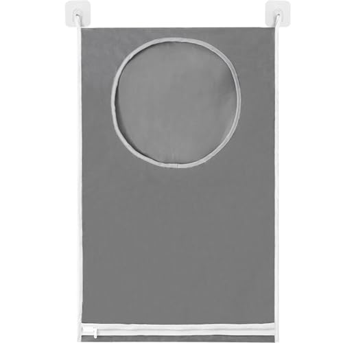 Feizikaw Schrank Organizer Schlafsaal Badezimmer Wandbehang Wäschekorb Badezimmer Stoff Wäschesack Tür nach dem Aufhängen des Wäschesacks (Grey, One Size) von Feizikaw