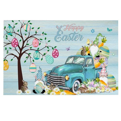 Teppich Bad Heißer Ostern Fußmatten Hause Eintrag Matten Urlaub Dekorative Tür Matten Teppich Sechs (C, 80x50CM) von Feizikaw