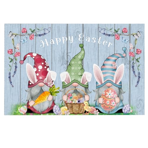 Teppich Flauschig Heißer Ostern Fußmatten Hause Eintrag Matten Urlaub Dekorative Tür Matten Teppich DREI (B, 80x50CM) von Feizikaw