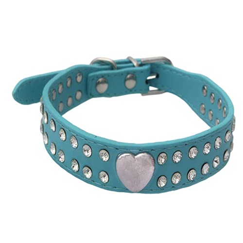 Haustierhalsband Niedliches Hundehalsband mit Bling-Bling-Strasssteinen -Blumenmuster -Hundehalsband für kleine mittlere Größen (A, S) von Feizikaw