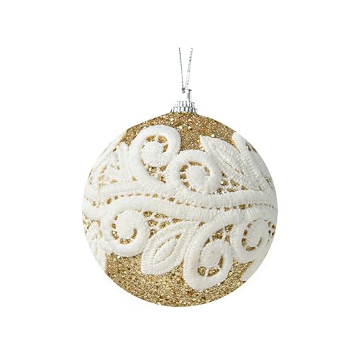 Hochzeit Party Zubehör Spitzenschaumstoff, gepudert, zum Aufhängen, Weihnachtsschmuck, Weihnachtsschmuck, Christbaumschmuck, zum Aufhängen, saisonale Feiertage, (Gold, 8x8cm) von Feizikaw