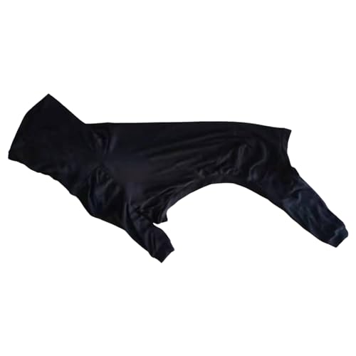 Feizikaw Hunde Klamotten Haustierkleidung für Hunde, langes Latz mit Quad-Rücken, eng anliegende, einfarbige Kleidung mit (Black, XXXL) von Feizikaw