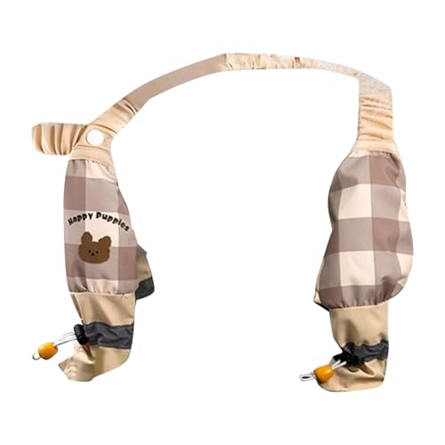 Hunde Kleidung für Kleine Hunde Haustierkleidung für Hunde und Katzen, strapazierfähiges Polyester, für drinnen und draußen, bequem, Lomi Brown Plaid Design (Brown, XXL) von Feizikaw