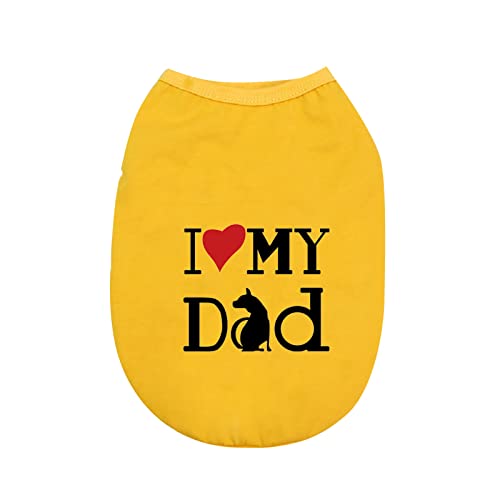 Feizikaw Hunde Kleidung für Kleine Hunde Hundeweste Haustierweste Hundebekleidung Haustierbekleidung Bekleidung Sommermode (Yellow, L) von Feizikaw