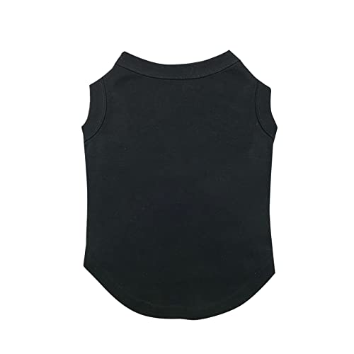 Feizikaw Hundekleid Haustier-Weste Hundeweste Baumwolle einfarbige Hundeweste Sommer-Haustier-Hundekleidung (Black, S) von Feizikaw