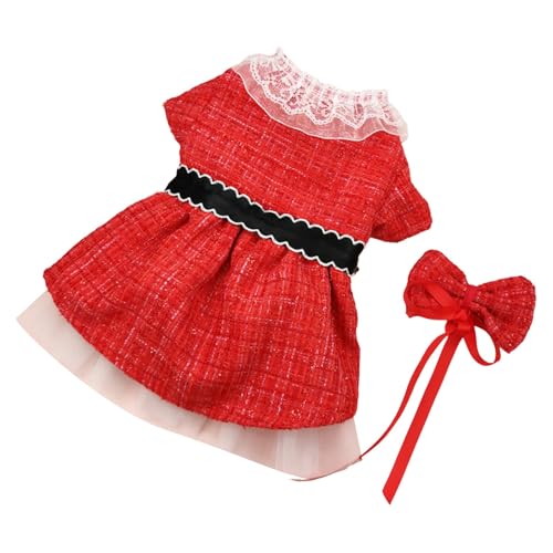 Feizikaw Hundekleid Neue Hundekleidung Kleine und mittelgroße Katzen Spitzenkleid Haustier Herbst- und Winterkleidung Weihnachtstransformationskleid (Black, XL) von Feizikaw