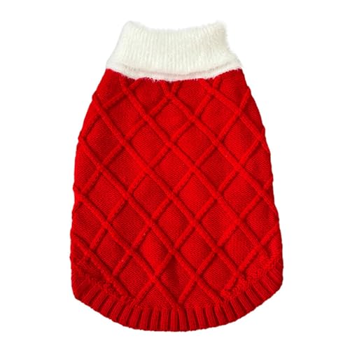Feizikaw Hundekleider Weihnachtspullover für kleine und mittelgroße Haustiere 2023 Hundebekleidung Universeller Freizeitpullover (Red, XS) von Feizikaw