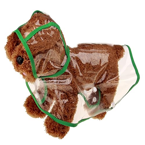 Hundekleidung Kleine Hunde Haustier-Regenmantel, Hunde-Regenponcho mit Hut, kleine mittelgroße Hundekleidung, regenfeste Regenausrüstung für den Außenbereich, transparent, einfacher Stil, (Green, XXL) Hundekleidung Kleine Hunde Haustier-Regenmantel, Hunde-Regenponcho mit Hut, kleine mittelgroße Hundekleidung, regenfeste Regenausrüstung für den Außenbereich, transparent, einfacher Stil, (Green, XXL) von Feizikaw