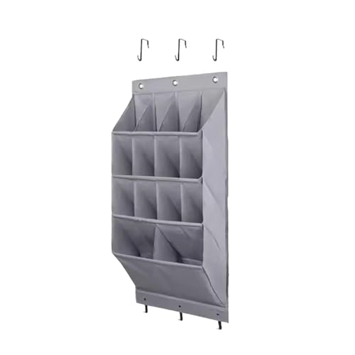 Kleiderschrank Organizer Funktionelle Aufbewahrungstasche hinter der Tür, an der Wand montierte Schuhtasche, Schlafzimmerschicht, verschiedene Sortier- und Aufbewahrungstasche (mit (Grey, 43x17x96cm) von Feizikaw