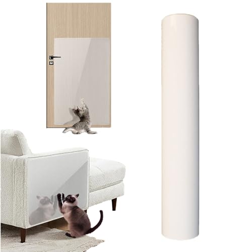Kratzschutzfolie transparent unsichtbar selbstklebend in Rolle, einfach montier & abnehmbar für Sofas, Türen, Teppiche​ (Transparente, 20x500cm) von Feizikaw