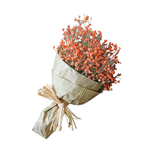 Kunstblume Natürliche Trockenblumen Home Natürliche Trockenblumen voller Sterne Gypsophila (Orange, One Size) von Feizikaw