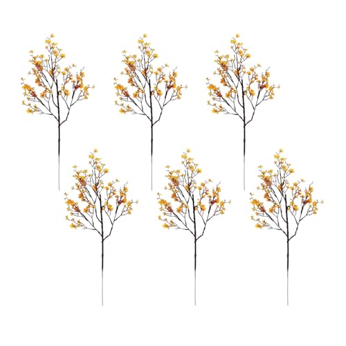 Kunstblume Stück Blumen am ganzen , Seidenblumen, getrocknete Blumensträuße, Hochzeit, Restaurant, Dekoration, Büro, Party, Hochzeit (Yellow, One Size) von Feizikaw