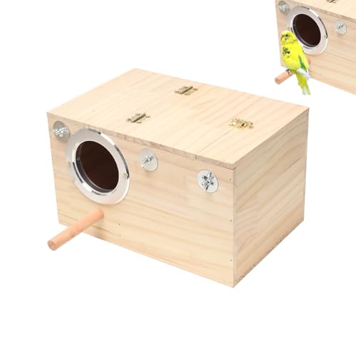 Massivholz Brutkasten für Wellensittiche, Sittiche & Ellensittiche, Transparentes Design mit Sichtfenster, Vogelzuchtbox Nistkasten für Papageien, Robustes Vogelnest zur Brut Massivholz Brutkasten für Wellensittiche, Sittiche & Ellensittiche, Transparentes Design mit Sichtfenster, Vogelzuchtbox Nistkasten für Papageien, Robustes Vogelnest zur Brut von Feizikaw